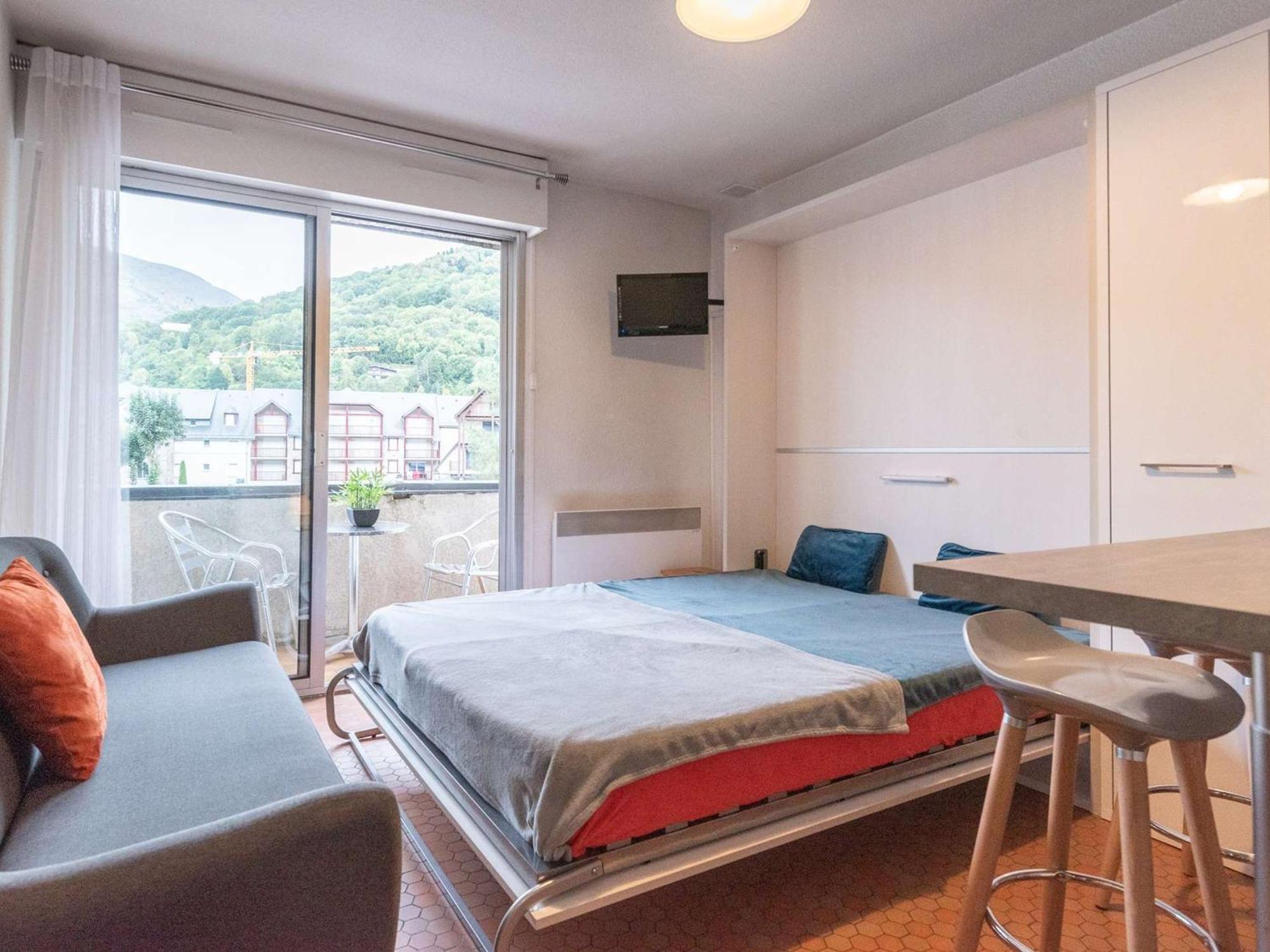 Charmant Studio Cabine 4 Pers. Avec Balcon, Proche Centre Et Thermes A Saint-Lary-Soulan - Fr-1-296-231 Bagian luar foto